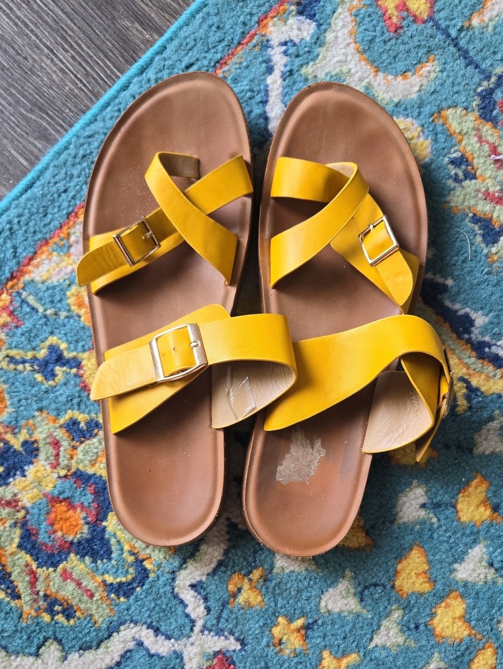 Yellow Strappy Sandals